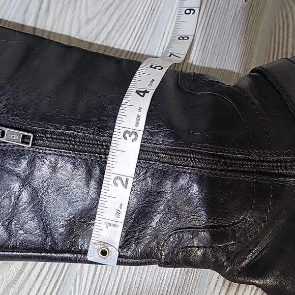 UGG Black Leather Tall Harness Boots Womens Size 5 - Picture 16 of 16